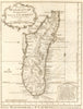 'Isle de Madagascar, autrement Isle de St. Laurent'. BELLIN/SCHLEY 1748 map