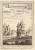 'Rochers déchiquetés'. China. Ragged cliffs, taken from Nieuhof. SCHLEY 1749