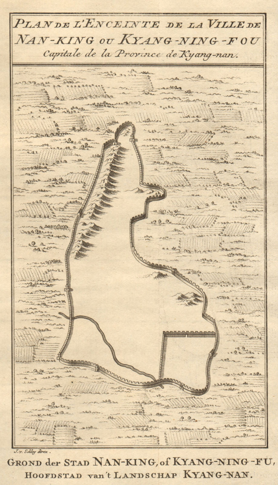 'L’Enceinte de la ville de Nanking…' Nanjing plan, China. BELLIN/SCHLEY 1749 map