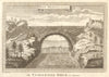'Pont Volant, tiré de Kircher'. China. Flying Bridge. SCHLEY 1749 old print