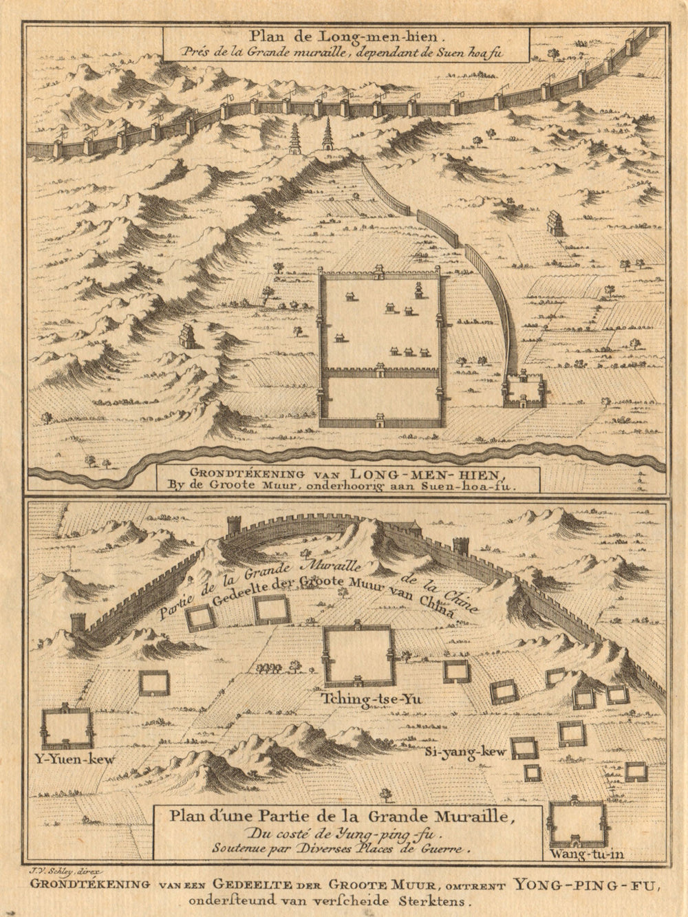 Great Wall of China Yongping Lulong county Longguan Hebei BELLIN/SCHLEY 1749 map