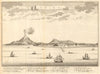 Banda Neira & Api volcano, Molucca / Maluku Islands. Fort Belgica. SCHLEY 1755