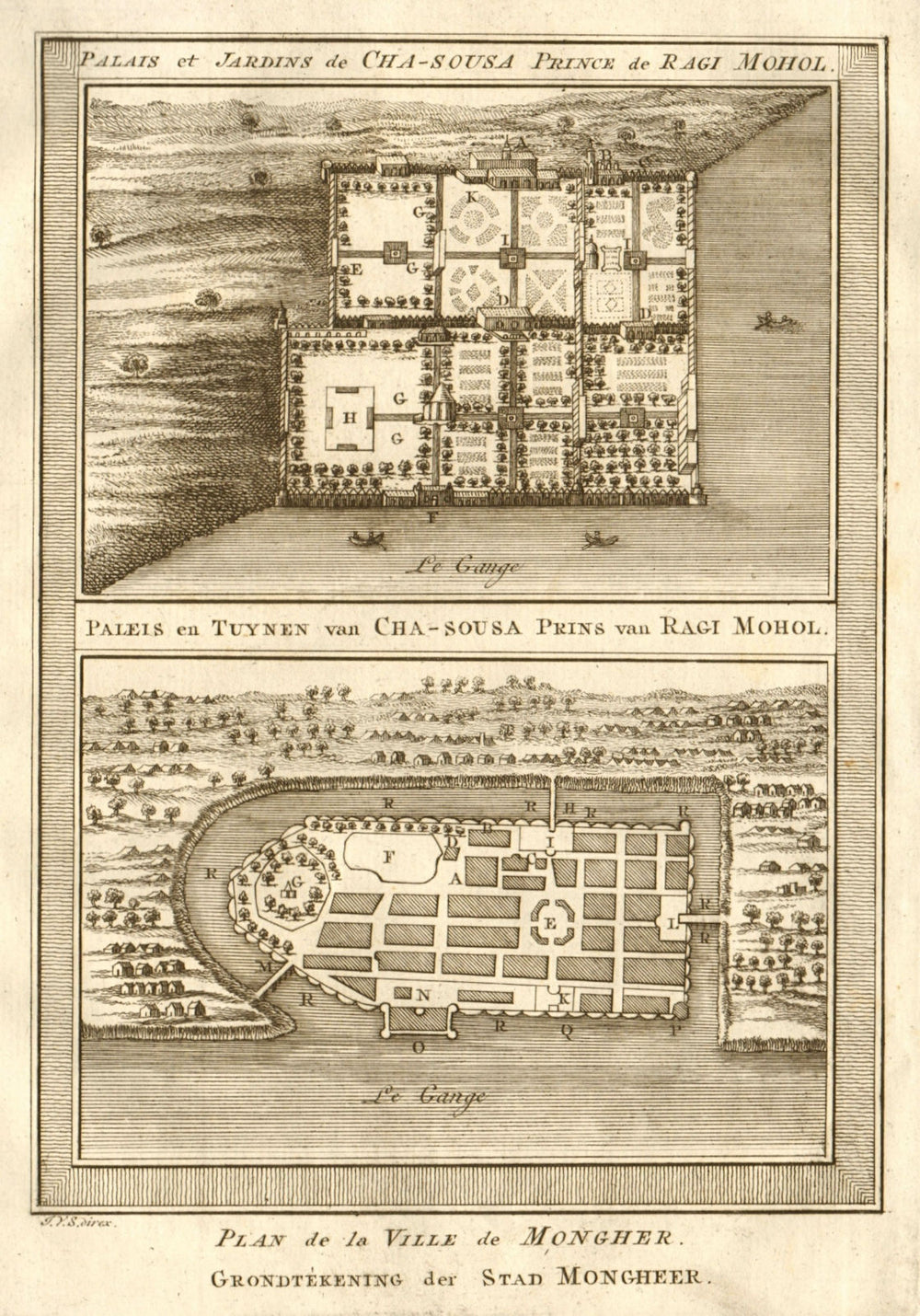 Sangi Dalan, Shah Shuja Palace, Rajmahal. Munger Bihar. BELLIN/SCHLEY 1755 map