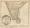 Suite de la carte de l’Indoustan 2nd sheet Southern India BELLIN/SCHLEY 1755 map