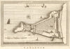 'Cananor'. India. Kannur town city plan, Kerala. BELLIN / SCHLEY 1755 old map