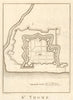 'St. Thomé'. India. St. Thome Portuguese fort, Chennai. BELLIN / SCHLEY 1756 map