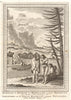 'Habitans du Détroit de Magellan'. Magellan Strait Patagonians. SCHLEY 1757