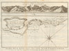 San Juan Bautista, Isla Robinson Crusoe, Juan Fernandez. BELLIN/SCHLEY 1757 map