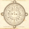 'Roue Chronologique des Mexiquains'. Mexican Atzec calendar. SCHLEY 1762 print