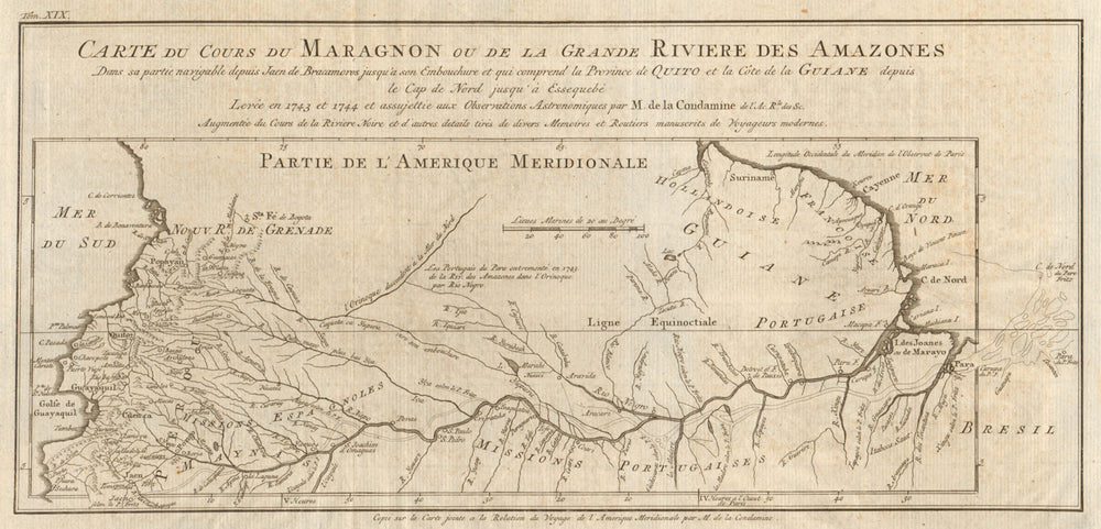 'Cours du Maragnon ou de la Grande Riviere des Amazones'. BELLIN/SCHLEY 1772 map