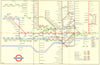 LONDON. Underground Tube map; Harry Beck 1948 old vintage plan chart