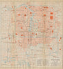 'Peking'. Beijing antique town city plan. China 1915 old map chart