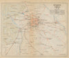 'Environs of Peking'. Beijing region antique map. China 1915 old