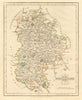 Antique county map of BEDFORDSHIRE by JOHN CARY. Original outline colour 1793