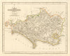 Antique county map of DORSETSHIRE by JOHN CARY. Original outline colour 1793