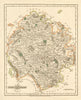 Antique county map of HEREFORDSHIRE by JOHN CARY. Original outline colour 1793