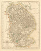 Antique county map of LINCOLNSHIRE by JOHN CARY. Original outline colour 1793