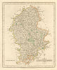 Antique county map of STAFFORDSHIRE by JOHN CARY. Original outline colour 1793