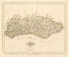Antique county map of SUSSEX by JOHN CARY. Original outline colour 1793