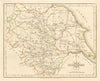 Antique county map of YORKSHIRE by JOHN CARY 1793 old plan chart