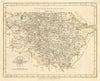 WEST RIDING OF YORKSHIRE-NORTH antique map by JOHN CARY. Original colour 1793
