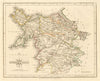 Antique map of NORTH WALES by JOHN CARY. Original outline colour 1793 old