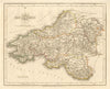 Antique map of SOUTH WALES by JOHN CARY. Original outline colour 1793 old