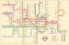 LONDON UNDERGROUND tube map plan. South Acton. Aylesbury. Ongar. HARRY BECK 1957