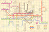 LONDON UNDERGROUND tube map plan. South Acton. Aylesbury. Ongar. HARRY BECK 1958