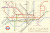 LONDON UNDERGROUND tube map plan. Ongar. Essex Rd. GARBUTT 1966 old