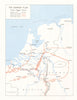 Battle of Arnhem. September 1944. Second World War. Market Garden 1968 old map