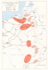 Allies’ Supply System 1 December 1944. Belgium France. Logistics depots 1968 map