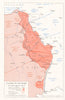 Allies advance. Closing to the Rhine, February-March 1945. Germany WW2 1968 map