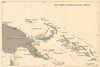 New Guinea & Solomon Islands Theatre. World War 2. Pacific 1954 old map