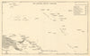 Central Pacific Theatre 1943 WW2 Marshall Caroline Mariana islands 1954 map