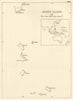 The Gilbert Islands 1943/44. Pacific Ocean. World War 2 1961 old vintage map