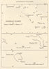 The Marshall Islands 1943/44. Pacific Ocean. World War 2 1961 old vintage map