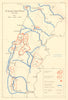 Japanese Imphal Offensive, March 1944. Manipur, India. World War 2 1961 map