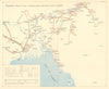 Burma Campaign World War 2. July 1944. North East Frontier supply lines 1961 map