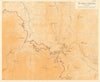 Kohima Battlefield 1944. Burma Campaign. World War 2. Nagaland, India 1961 map