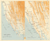 North Arakan 1945. Burma Campaign. World War 2. Airfields 1965 old vintage map