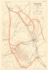 Attack on Pyawbwe 1-11 April 1945. Burma Campaign. World War 2 1965 old map