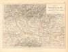 Po Valley to illustrate Napoleonic Campaigns of 1796-7 & 1800 1850 old map