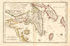 ANCIENT GREECE Attica Saronic Gulf Myrtoan Sea Euboea Kea Aegina BOCAGE 1790 map