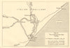 Crossing River Juba Feb 1941 Kismayo Italian Somaliland Somalia. Sketch map 1954