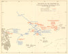 Battle of the Philippine Sea 18-21 June 1944. World War 2 Pacific. 1961 map
