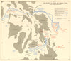Battles of Leyte Gulf, Samar & Surigao Strait Oct 1944. Philippines WW2 1961 map