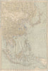 'General Map of Eastern Asia'. China Japan Philippines Indonesia 1913 old