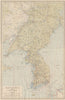 'Manchuria and Chosen'. The Korean peninsula & North East China 1913 old map
