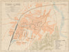 'Tieh-ling'. Yinzhou, Tieling antique town city plan. Liaoning, China 1913 map